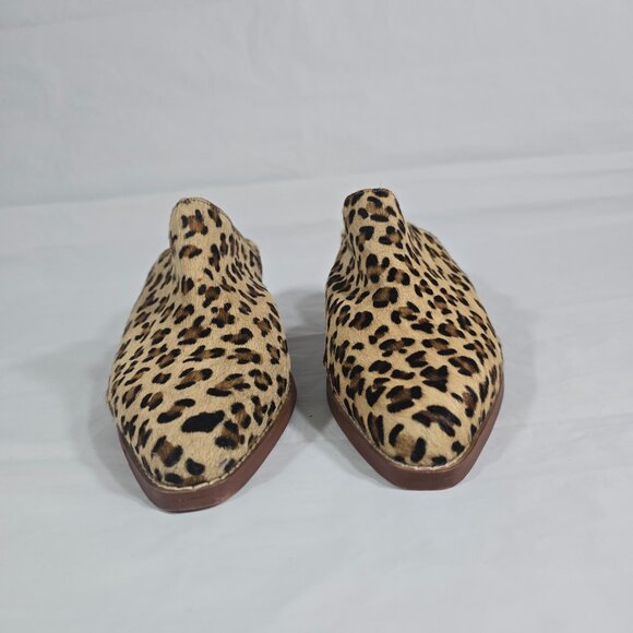 Coconuts by Matisse Animal Print Mules Heels Size 8 Calf Hair Leopard Slip On - Picture 3 of 9
